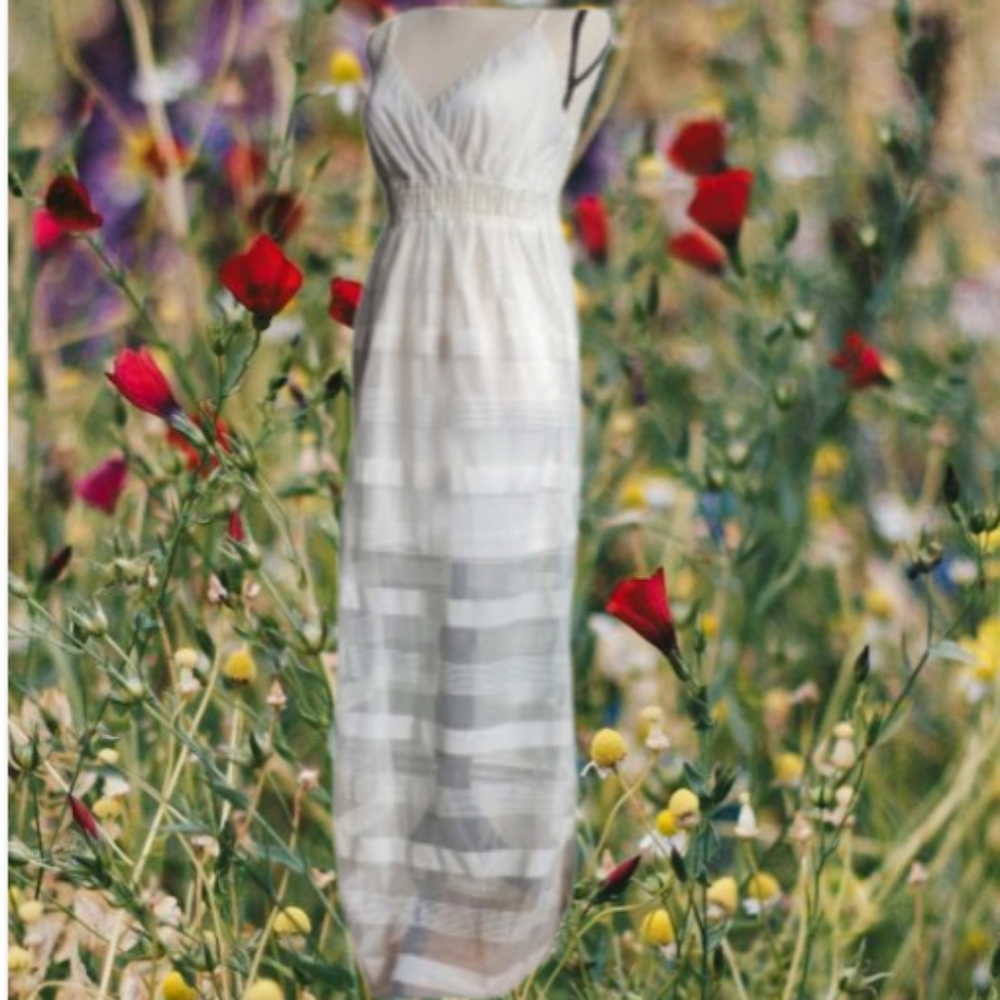 Cream Mesh Dress
